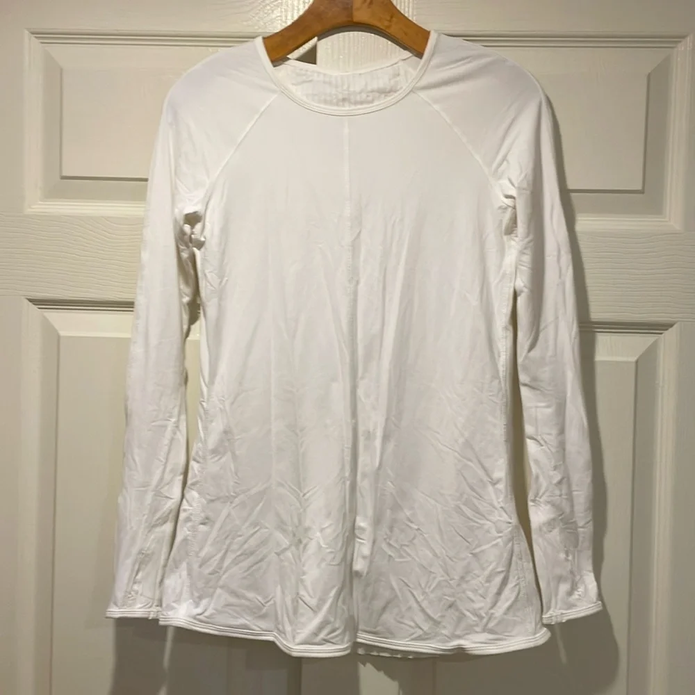 Lululemon Making Moves Long Sleeve Top Rulu White 4 - Picture 5 of 8